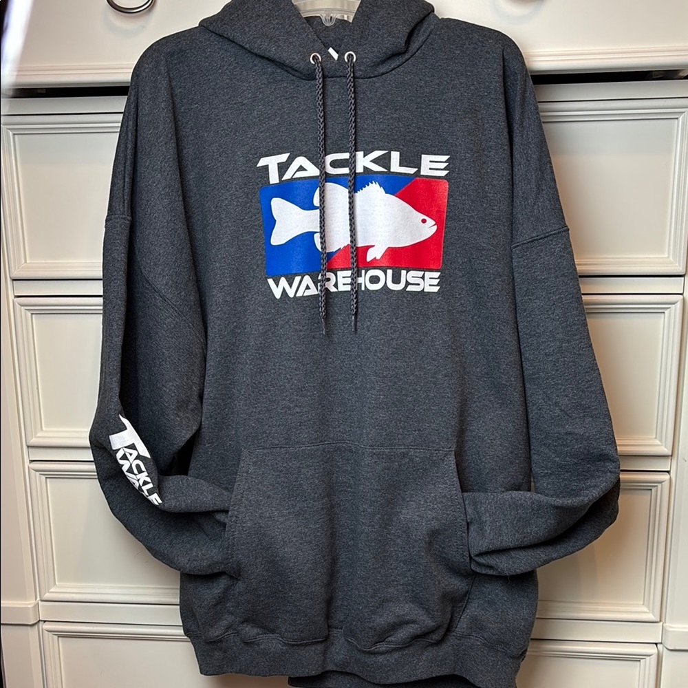 Gray Tackle Warehouse Fisherman Hoodie Sweatshirt
